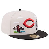 Men's New Era  Khaki Cincinnati Reds City Icon 59FIFTY Fitted Hat