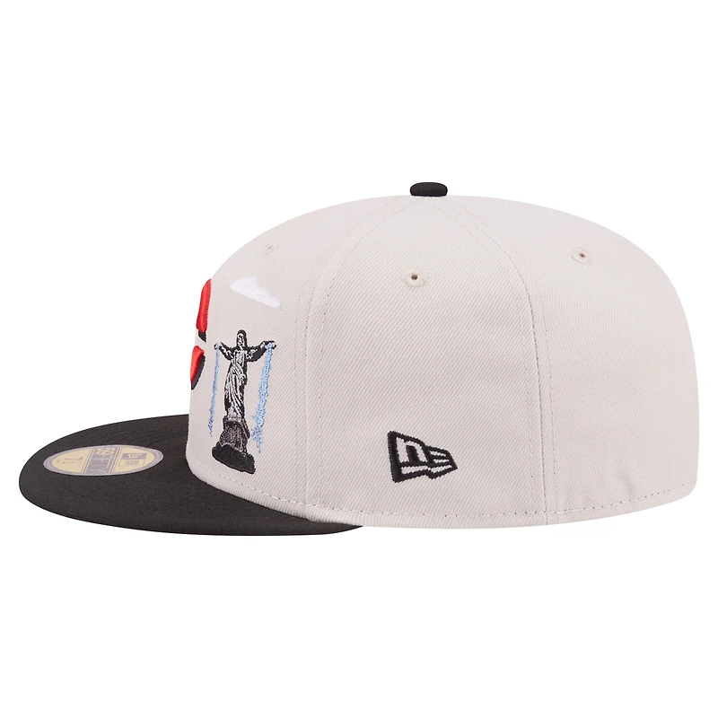 Men's New Era  Khaki Cincinnati Reds City Icon 59FIFTY Fitted Hat