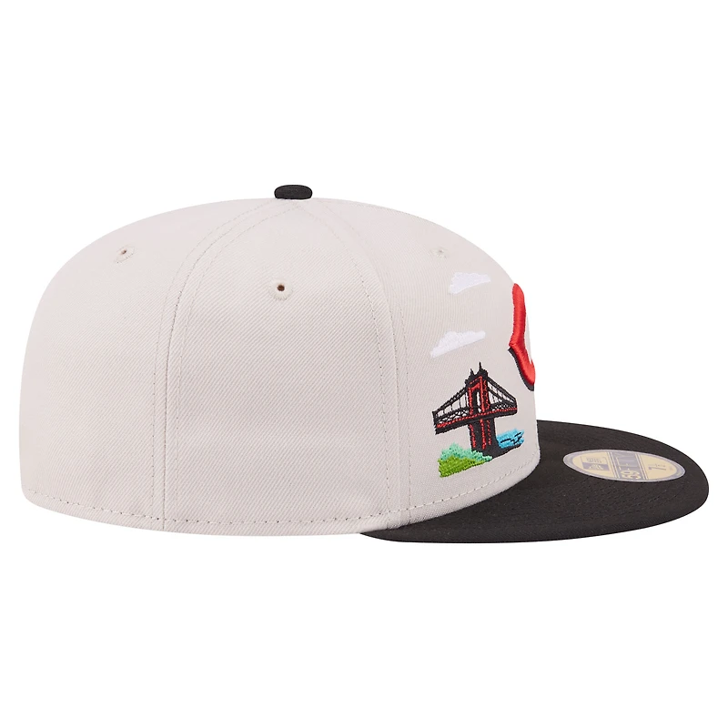 Men's New Era  Khaki Cincinnati Reds City Icon 59FIFTY Fitted Hat