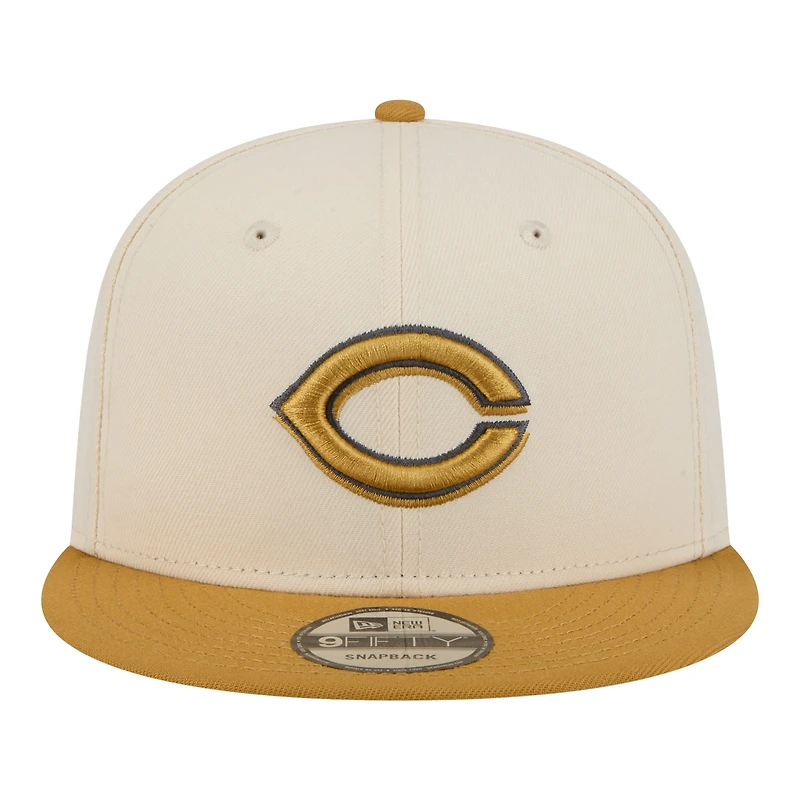 Casquette snapback New Era 9FIFTY pour homme, beige clair/kaki, coloris Cincinnati Reds, lot de deux.