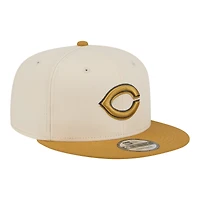 Men's New Era Light Beige/Khaki Cincinnati Reds 2-Tone Color Pack 9FIFTY Snapback Hat