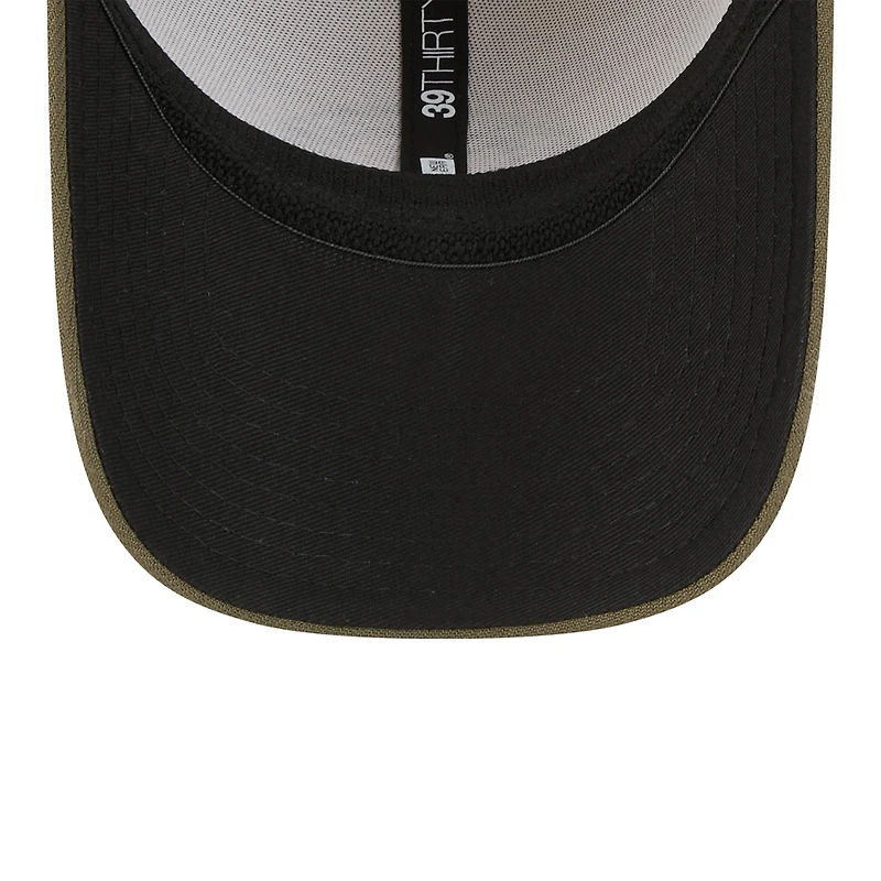 Casquette 39THIRTY Flex pour homme New Era beige clair/olive, Cincinnati Reds 2025 Armed Forces Day