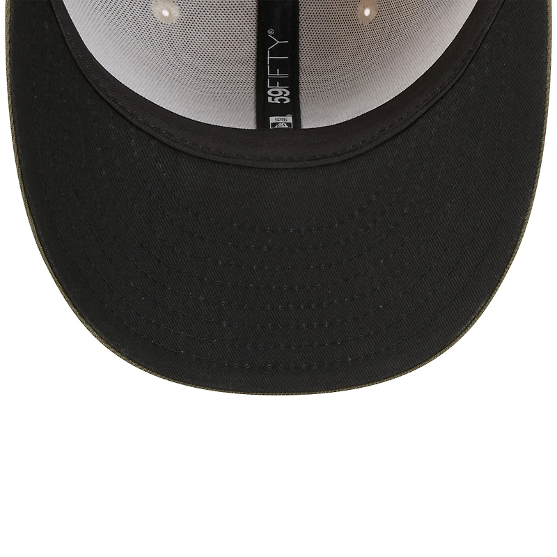 Men's New Era Light Beige/Olive Cincinnati Reds 2025 Armed Forces Day 59FIFTY Fitted Hat