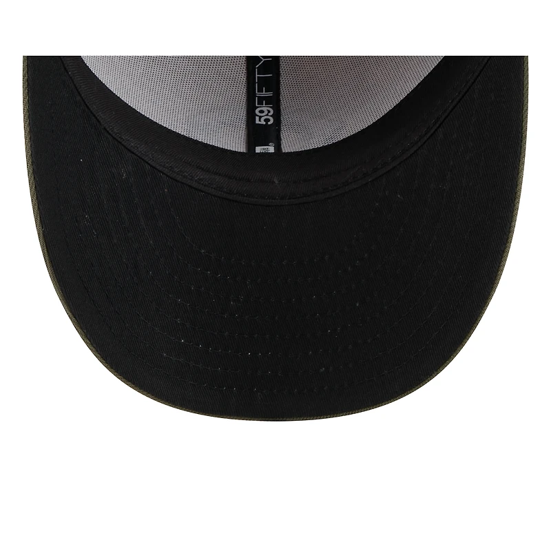 Casquette ajustée 59FIFTY basse pour homme New Era, beige clair/olive, Cincinnati Reds 2025 Armed Forces Day