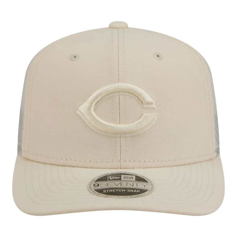 Casquette trucker ajustable New Era COOLERA 9SEVENTY beige clair pour homme, coloris Cincinnati Reds.