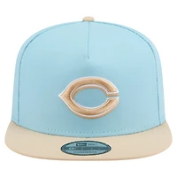 Casquette snapback A-Frame 9FIFTY bleu clair/beige clair pour homme New Era, pack couleur Cincinnati Reds