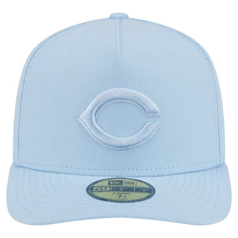 Men's New Era  Light Blue Cincinnati Reds Color Pack A-Frame 59FIFTY Fitted Hat