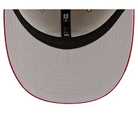 Men's New Era  Natural/Red Cincinnati Reds Twine 59FIFTY Fitted Hat