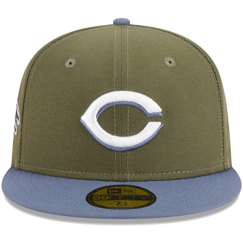 Casquette ajustée 59FIFTY pour homme des Cincinnati Reds New Era olive/bleu