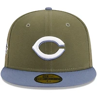 Casquette ajustée 59FIFTY pour homme des Cincinnati Reds New Era olive/bleu