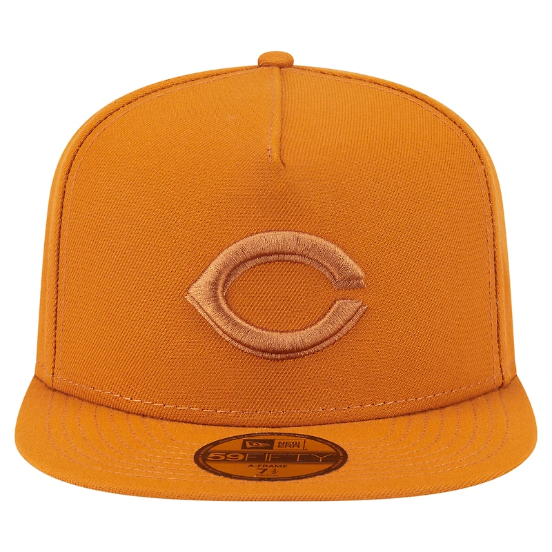 Men's New Era Orange Cincinnati Reds Color Pack A-Frame 59FIFTY Fitted Hat