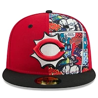 Casquette ajustée 59FIFTY des Cincinnati Reds pour homme, édition 2025 de la MLB, rouge et noire, New Era