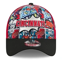 Men's New Era Red/Black Cincinnati Reds 2025 MLB Diamond Hero Edition A-Frame 9FORTY Adjustable Hat