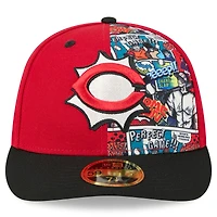 Casquette ajustée 59FIFTY basse New Era rouge/noir pour homme, édition 2025 des Cincinnati Reds, MLB Players' Weekend