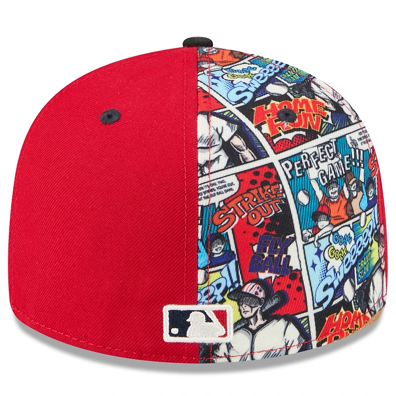 Casquette ajustée 59FIFTY basse New Era rouge/noir pour homme, édition 2025 des Cincinnati Reds, MLB Players' Weekend