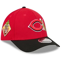 Casquette New Era Flex rouge/noire Cincinnati Reds 2026 Spring Training M-Crown 39THIRTY pour homme