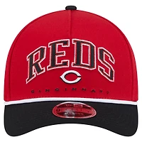 Men's New Era Red/Black Cincinnati Reds Arch 9FORTY A-Frame M-Crown Adjustable Hat