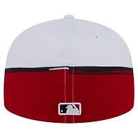 Men's New Era  Red/White Cincinnati Reds Paint Stroke 59FIFTY Fitted Hat