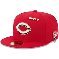 Men's New Era  Red Cincinnati Reds 2025 59FIFTY Day Fitted Hat with Pins