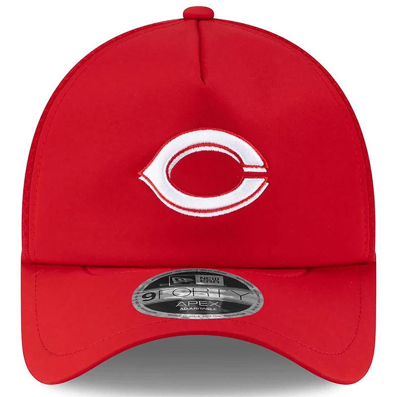 Men's New Era Cincinnati Reds 2026 Batting Practice Apex 9FORTY Adjustable Trucker Hat