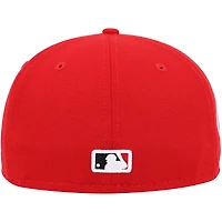 New Era Red Cincinnati Reds 11 Memorial Side Patch 59FIFTY Chapeau masculin