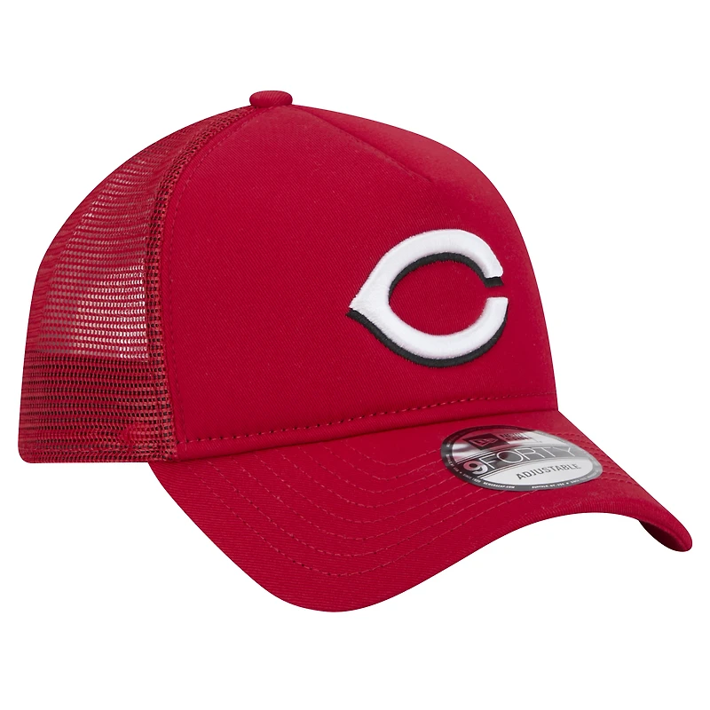 Casquette ajustable 9FORTY A-Frame Trucker des Cincinnati Reds de New Era pour homme