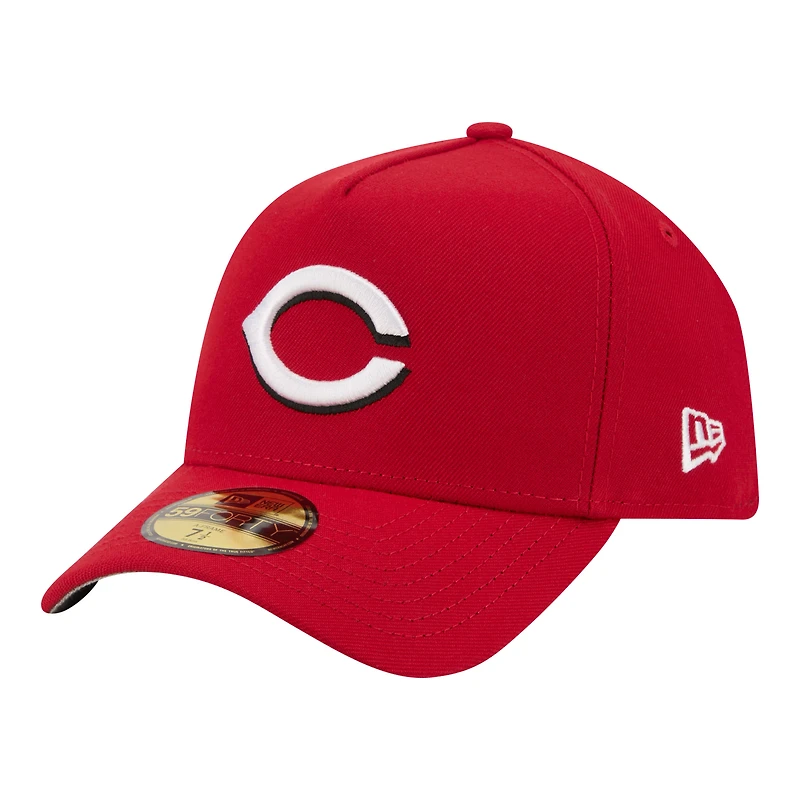 Men's New Era  Red Cincinnati Reds A-Frame 59FORTY Fitted Hat