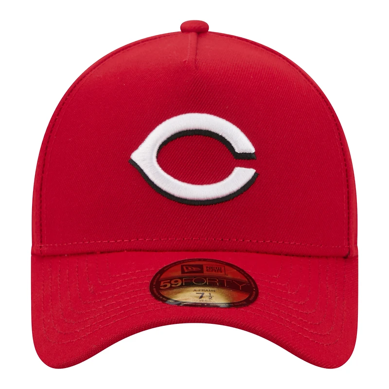 Men's New Era  Red Cincinnati Reds A-Frame 59FORTY Fitted Hat