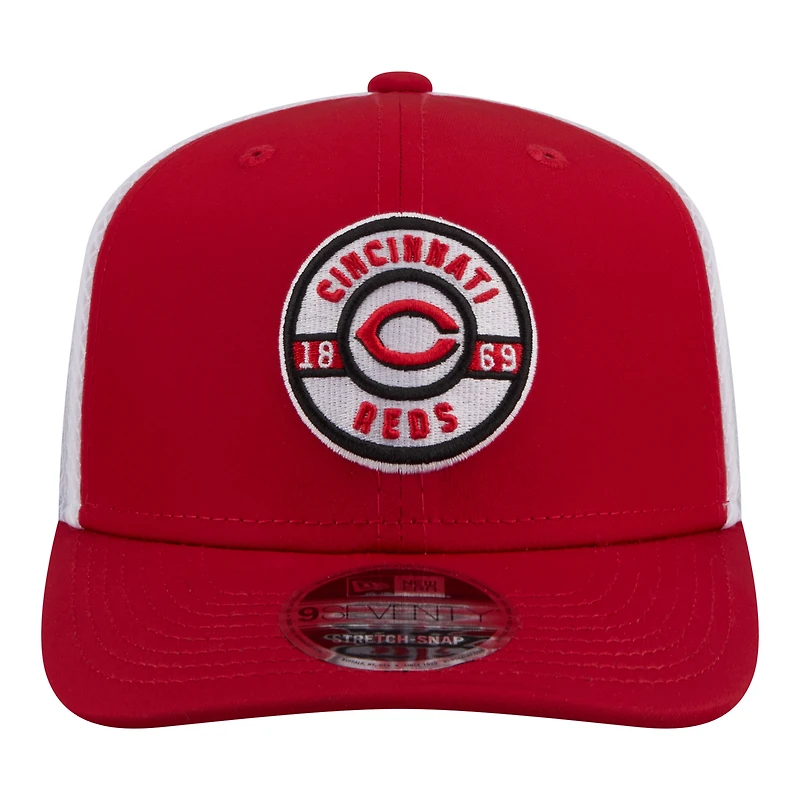 Men's New Era  Red Cincinnati Reds Active 9SEVENTY Adjustable Trucker Hat
