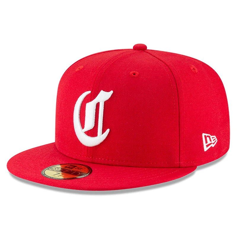 Casquette ajustée New Era rouge Cincinnati Reds Cooperstown Collection en laine 59FIFTY pour homme