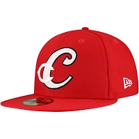Men's New Era Red Cincinnati Reds  Duo Logo 2.0 59FIFTY Fitted Hat