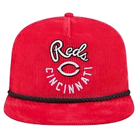 Casquette de golf ajustable en velours côtelé Full Circle des Cincinnati Reds de New Era pour homme