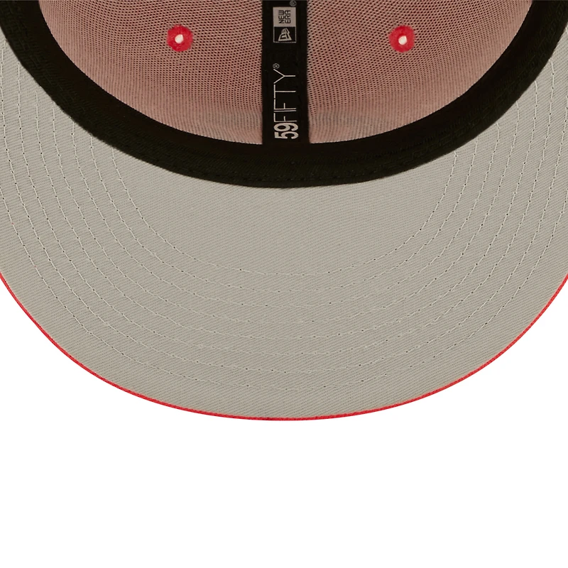 Casquette ajustée 59FIFTY avec logo surligneur Lava Reds Cincinnati New Era pour homme