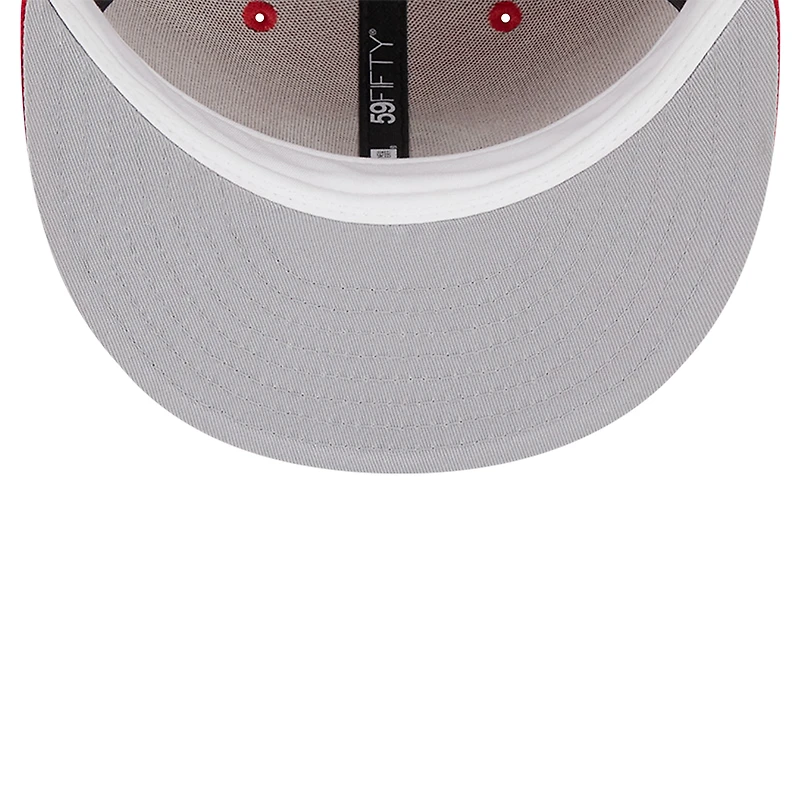 Men's New Era Red Cincinnati Reds Logo 59FIFTY Fitted Hat