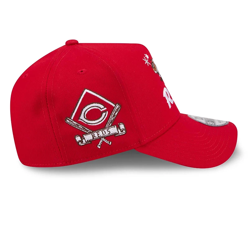 Men's New Era Red Cincinnati Reds Looney Tunes A-Frame 9FORTY Adjustable Hat
