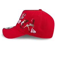 Men's New Era Red Cincinnati Reds Looney Tunes A-Frame 9FORTY Adjustable Hat