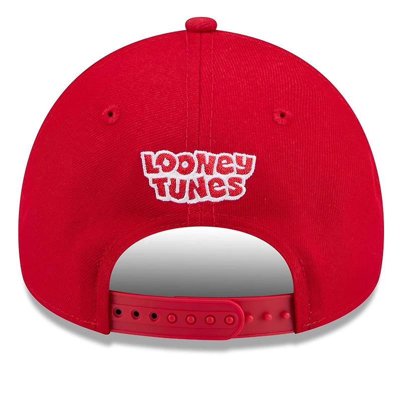 Men's New Era Red Cincinnati Reds Looney Tunes A-Frame 9FORTY Adjustable Hat