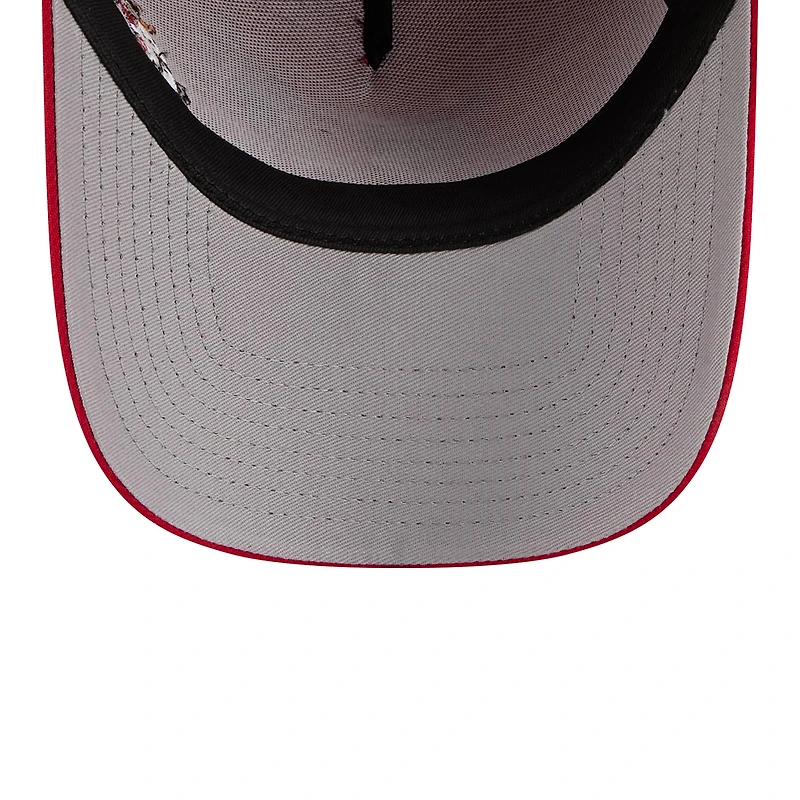Men's New Era Red Cincinnati Reds Looney Tunes A-Frame 9FORTY Adjustable Hat