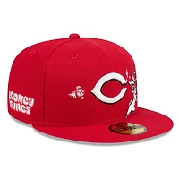 Casquette ajustée New Era rouge Cincinnati Reds Looney Tunes Bugs Bunny 59FIFTY pour homme