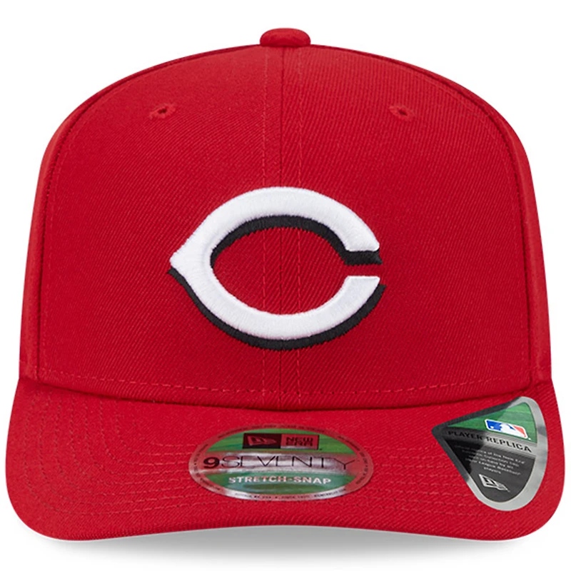 Men's New Era  Red Cincinnati Reds Player Replica 9SEVENTY Adjustable Hat