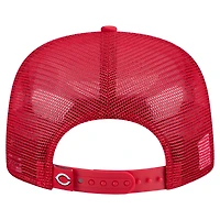 Men's New Era Red Cincinnati Reds Retro Satin Script Golfer Adjustable Hat