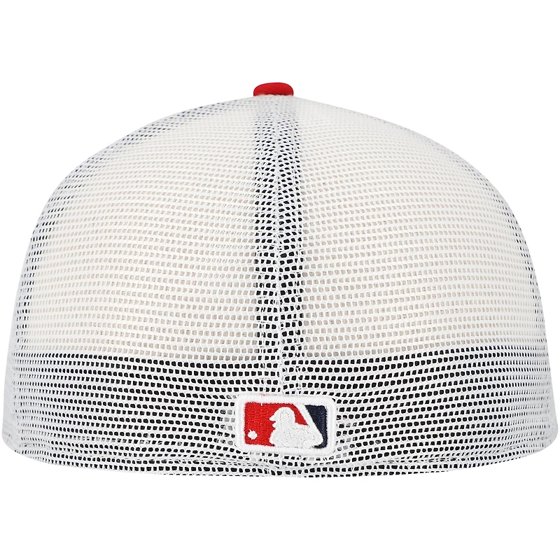 Men's New Era Red Cincinnati Reds Team Color 59FIFTY Trucker Fitted Hat
