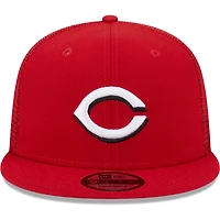 Men's New Era Red Cincinnati Reds Team Color Trucker 9FIFTY Snapback Hat