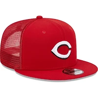 Casquette Snapback 9FIFTY Trucker couleur équipe des Cincinnati Reds New Era pour hommes, rouge