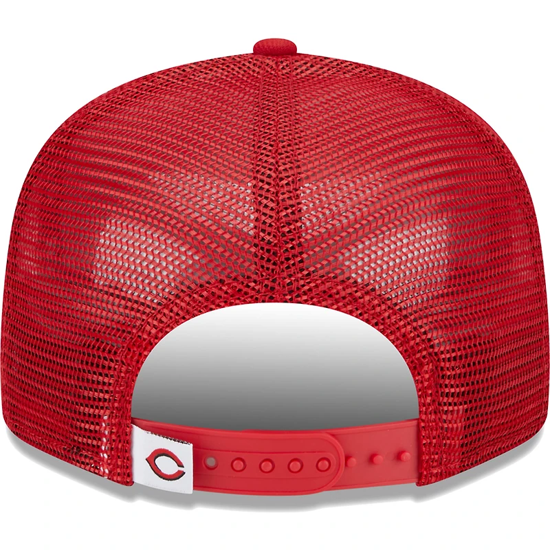 Casquette Snapback 9FIFTY Trucker couleur équipe des Cincinnati Reds New Era pour hommes, rouge