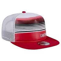 Men's New Era Red Cincinnati Reds Team Horizon 9FIFTY A-Frame Trucker Snapback Hat