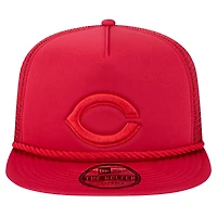 Casquette de golf à visière snapback en maille tonique Cincinnati Reds de New Era pour homme