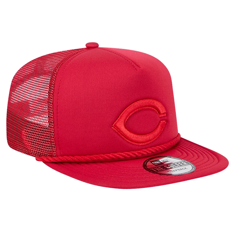 Casquette de golf à visière snapback en maille tonique Cincinnati Reds de New Era pour homme