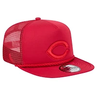 Casquette de golf à visière snapback en maille tonique Cincinnati Reds de New Era pour homme