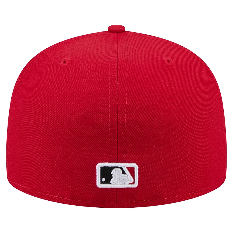 Men's New Era Red Cincinnati Reds Yarn Stitch 59FIFTY Fitted Hat